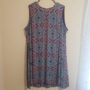 Pleated tunic tank dress